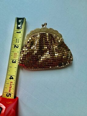 JORELLE COIN PURSE POUCH GOLD MESH CHAINMAIL JEWELRY POUCH MADE IN W GERMANY